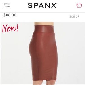 Spanx Faux leather pencil skirt